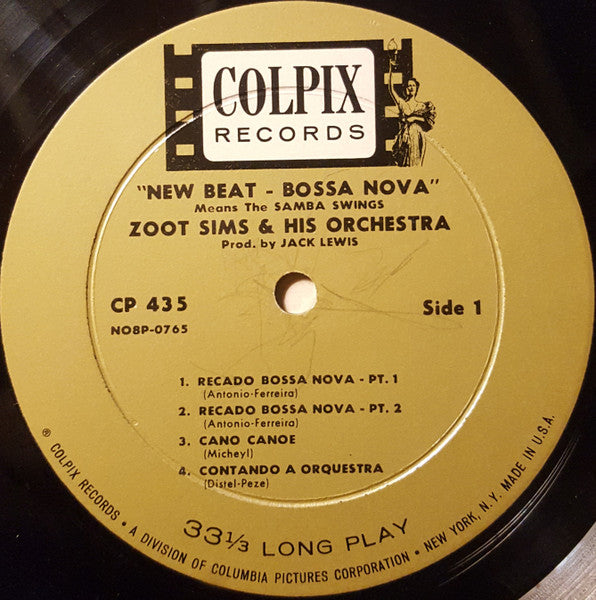 Zoot Sims And His Orchestra : New Beat Bossa Nova Means The Samba Swings (LP, Album, Mono, RE)