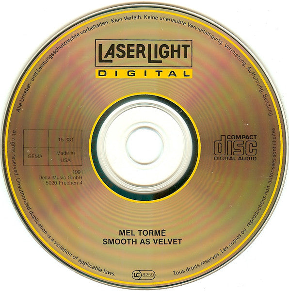Mel Tormé : Smooth As Velvet (CD, Comp)