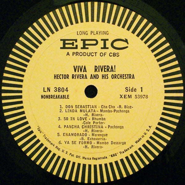 Hector Rivera & His Orchestra* : Viva Rivera! (LP, Mono)