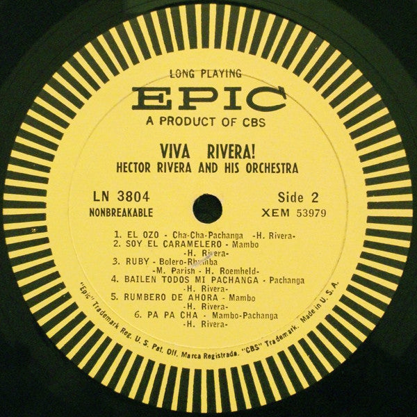 Hector Rivera & His Orchestra* : Viva Rivera! (LP, Mono)