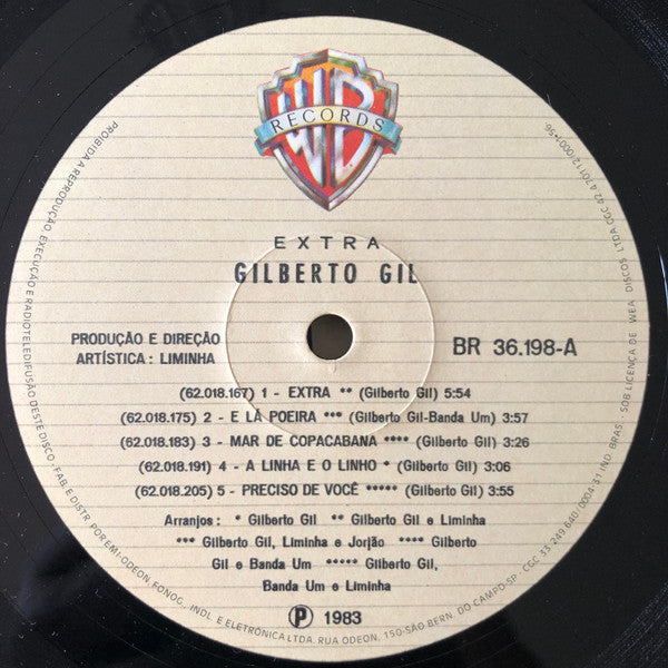 Gilberto Gil : Extra (LP, Album, Gat)