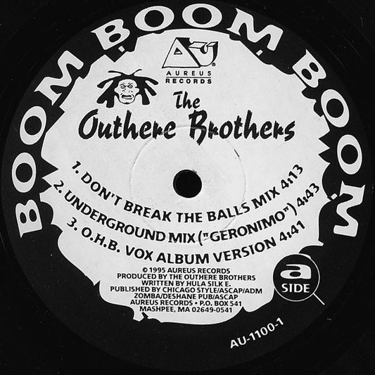 The Outhere Brothers - Boom Boom Boom vinyl record, 12" (Very Good Plus (VG+)) | Lulo Records