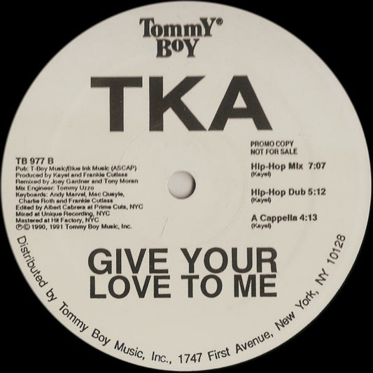 TKA - Give Your Love To Me vinyl record, 12" (Mint (M)) | Lulo Records