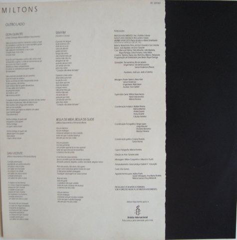 Milton Nascimento : Miltons (LP, Album)