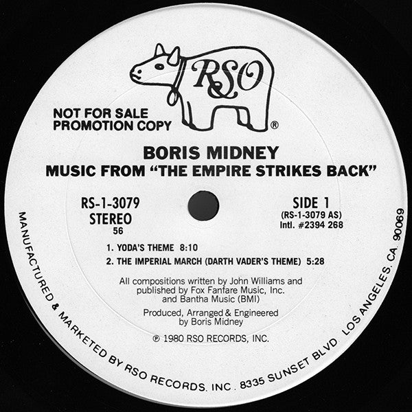 Boris Midney : Music From The Empire Strikes Back (LP, Album, Promo, Pit)