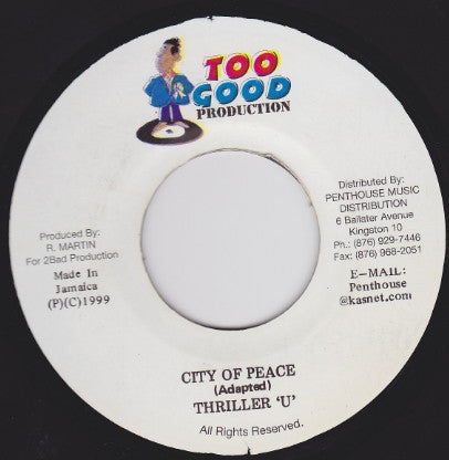 Thriller U : City Of Peace (7")
