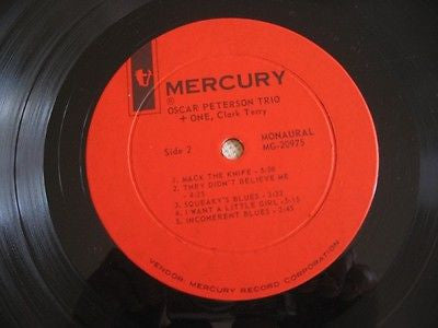 The Oscar Peterson Trio + Clark Terry : Oscar Peterson Trio + One (LP, Album, Mono)