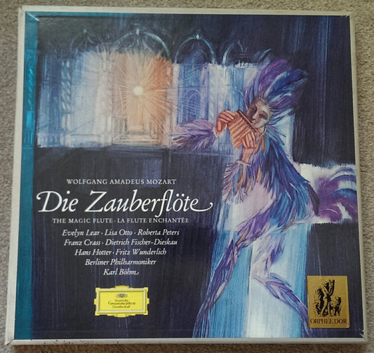 Wolfgang Amadeus Mozart - Evelyn Lear • Lisa Otto • Roberta Peters • Franz Crass • Dietrich Fischer-Dieskau • Hans Hotter • Fritz Wunderlich • Berliner Philharmoniker • Karl Böhm : Die Zauberflöte = The Magic Flute = La Flute Enchantée (3xLP, RP + Box)