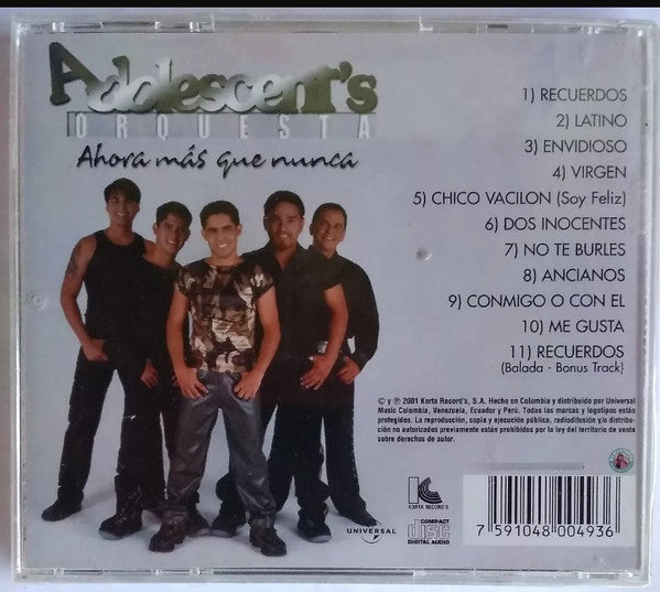Adolescent's Orquesta : Ahora Más Que Nunca  (CD, Album, RE)