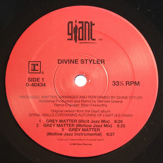 Divine Styler : Grey Matter (12", Maxi, Gen)