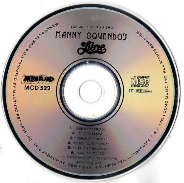 Manny Oquendo 's Libre : Sonido, Estilo Y Ritmo (CD, Album, RE)