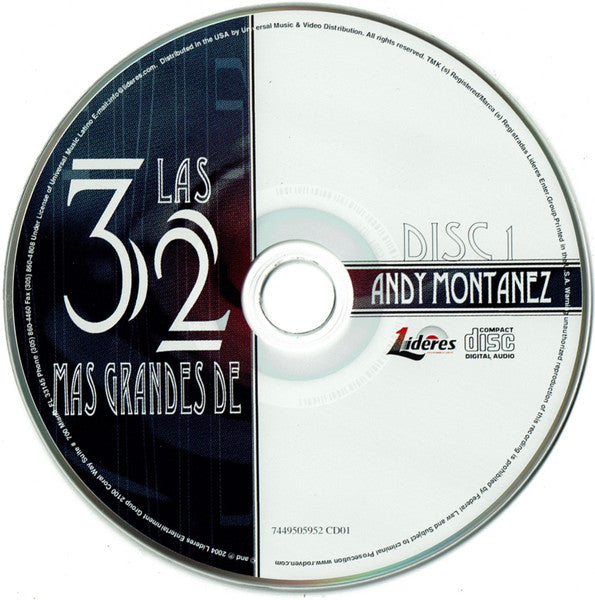Andy Montañez : Las 32 Mas Grandes De Andy Montañez (2xCD, Comp)