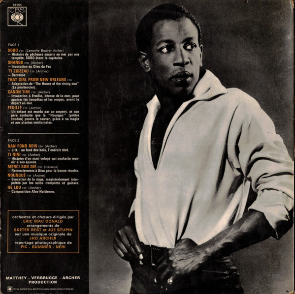 Jho Archer : Voodou Jazz (Festival Du Théatre Des Nations) (LP, Album)