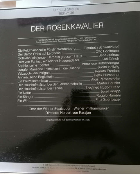Richard Strauss, Herbert von Karajan : Der Rosenkavalier (4xLP, Album, Cof)
