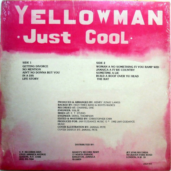 Yellowman : Just Cool (LP, Album)