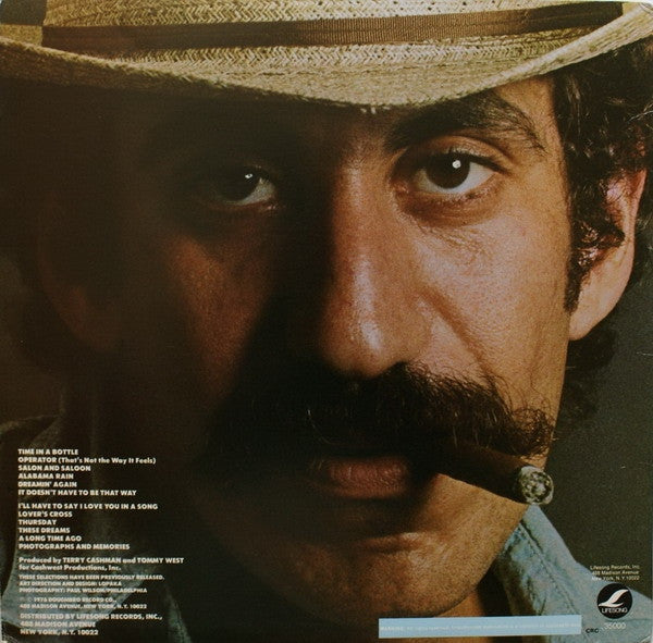 Jim Croce : Time In A Bottle Jim Croce's Greatest Love Songs (LP, Comp, Club, RE)