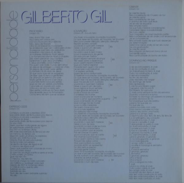 Gilberto Gil : Personalidade (LP, Comp, RM)