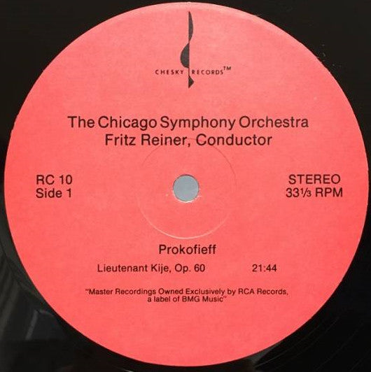 Sergei Prokofiev, Igor Stravinsky / Chicago Symphony Orchestra / Fritz Reiner : Lieutenant Kije / Song Of The Nightingale (LP, Album, RE, RP, Bar)