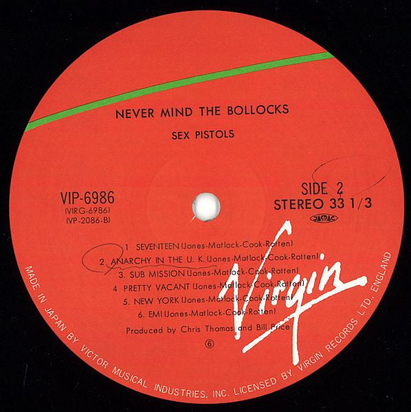 LP】JOCKBOX1 / TheSexpistols Sex Pistols – Never Mind The Bollocks
