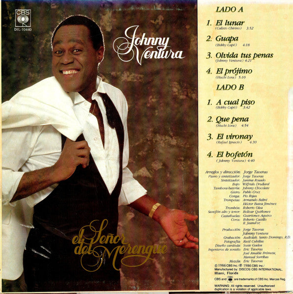 Johnny Ventura : El Señor Del Merengue (LP, Album)