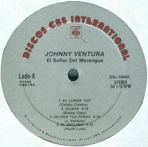 Johnny Ventura : El Señor Del Merengue (LP, Album)