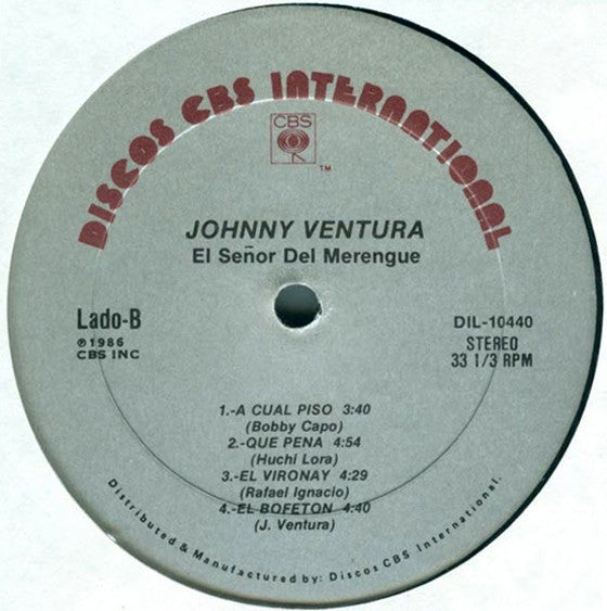 Johnny Ventura : El Señor Del Merengue (LP, Album)