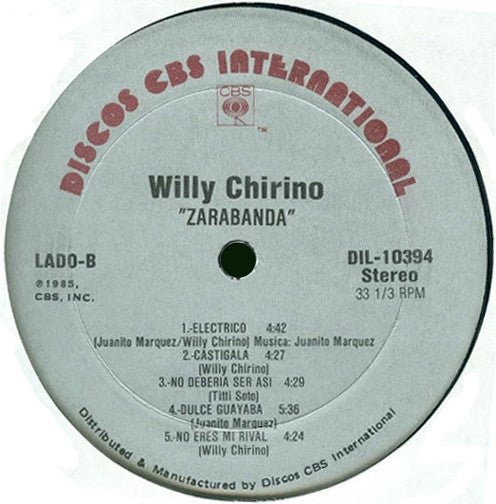 Willy Chirino : Zarabanda (LP, Album)