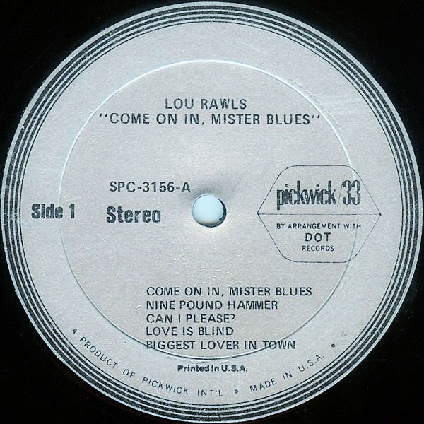 Lou Rawls : Come On In, Mister Blues (LP, Comp)