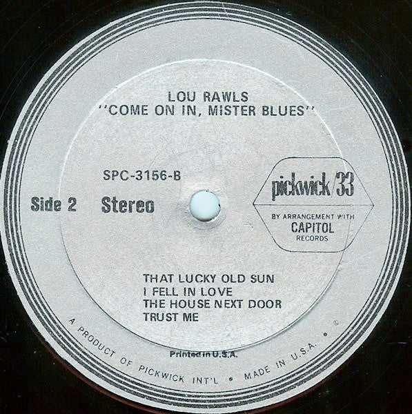 Lou Rawls : Come On In, Mister Blues (LP, Comp)