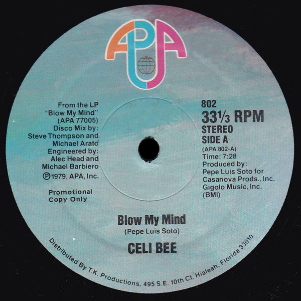 Celi Bee : Blow My Mind / It's Love (12", Promo, Blu)