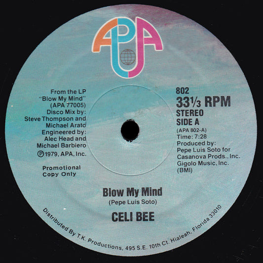 Celi Bee : Blow My Mind / It's Love (12", Promo, Blu)