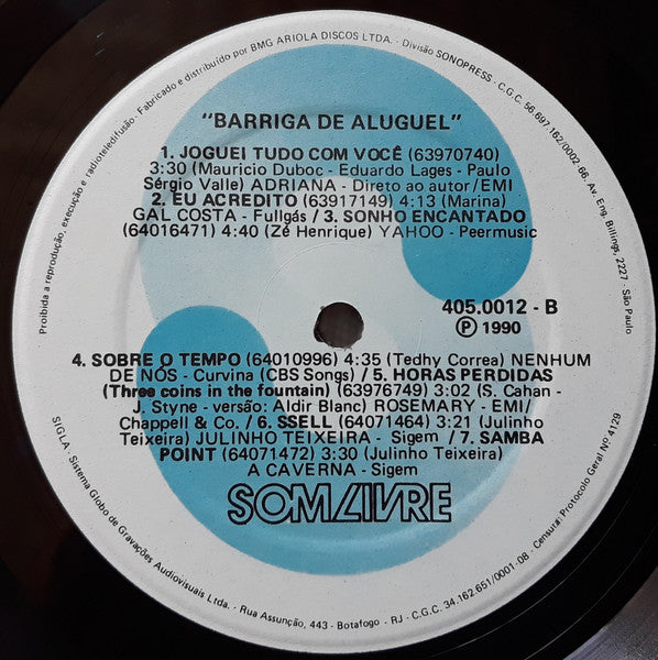 Various : Barriga De Aluguel (LP, Comp)