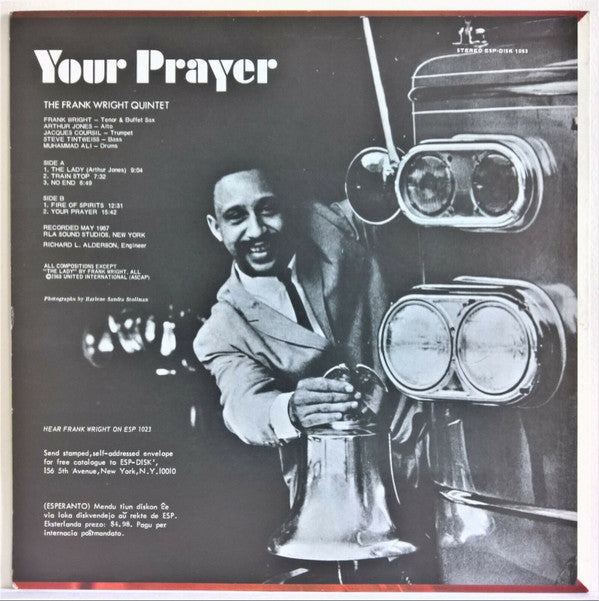The Frank Wright Quintet : Your Prayer (LP, Album)