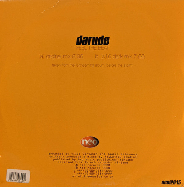 Darude : Feel The Beat (12")