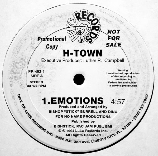 H-Town : Emotions (12", Promo)