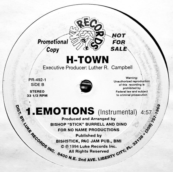 H-Town : Emotions (12", Promo)