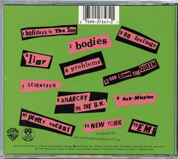 Sex Pistols : Never Mind The Bollocks Here's The Sex Pistols (CD, Album)