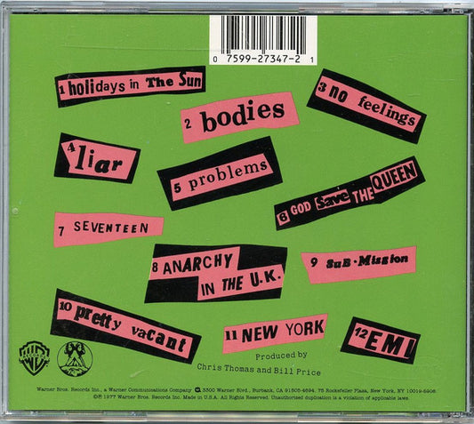 Sex Pistols : Never Mind The Bollocks Here's The Sex Pistols (CD, Album)