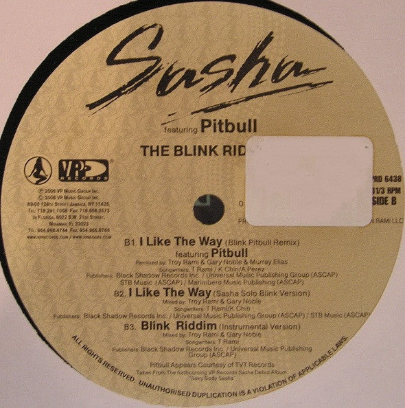 Sasha (7) : I Like The Way (The M Diddy Remix) (12")