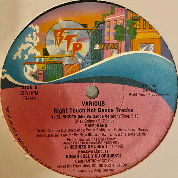 Miami Band, Edgar Joel Y Su Orquesta, La Banda Show : Various - Right Touch Hot Dance Tracks (12")