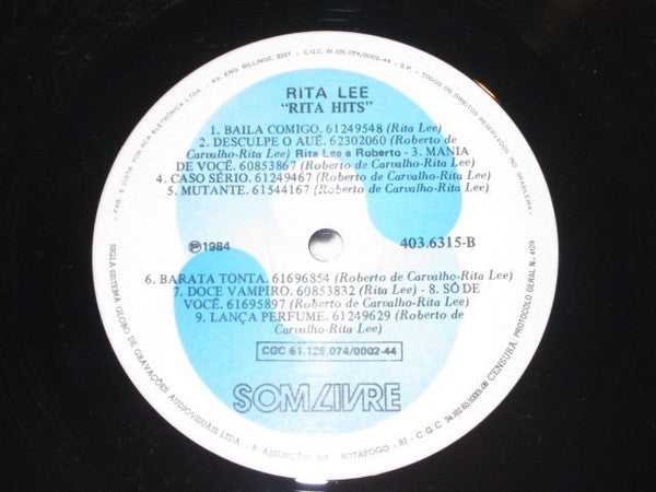 Rita Lee & Roberto : Rita Hits (LP, Comp, Mixed)