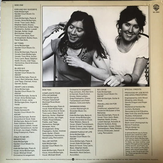 Kate & Anna McGarrigle : Kate & Anna McGarrigle (LP, Album, Ter)