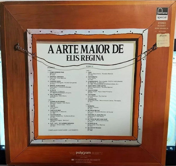 Elis Regina : A Arte Maior De Elis Regina (2xLP, Comp, Gat)