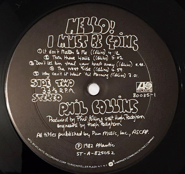 Phil Collins : Hello, I Must Be Going! (LP, Album, RE, Gat)