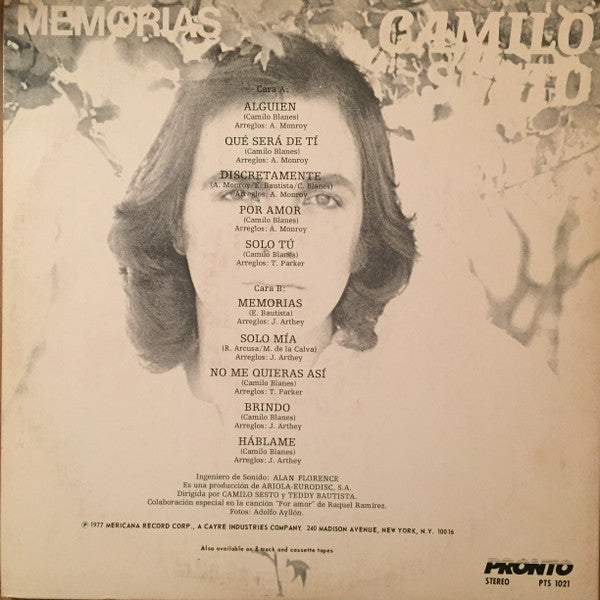 Camilo Sesto : Memorias (LP, Album, Gat)