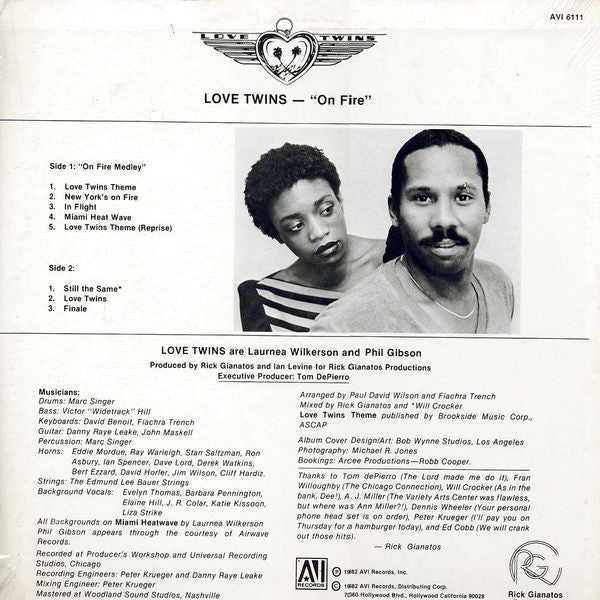 Love Twins : On Fire (LP, Album, P/Mixed)