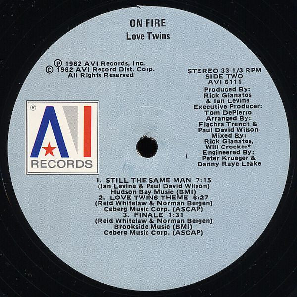 Love Twins : On Fire (LP, Album, P/Mixed)