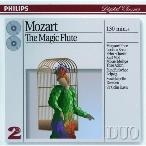 Wolfgang Amadeus Mozart - Margaret Price, Luciana Serra, Peter Schreier, Kurt Moll, Mikael Melbye, Theo Adam, Rundfunkchor Leipzig, Staatskapelle Dresden, Sir Colin Davis : The Magic Flute (2xCD, Album, Comp, RE)