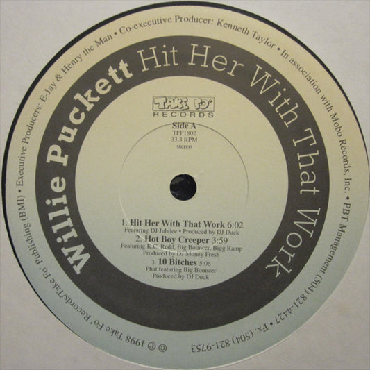Willie Puckett : Hit Her With That Work (12")