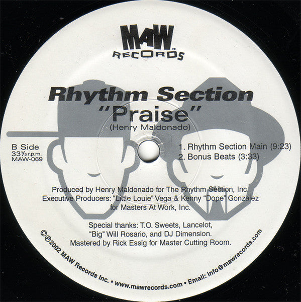 Rhythm Section : Sunshine / Praise (12")